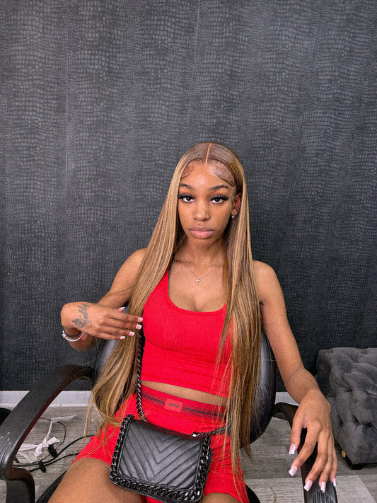 Light Highlight Straight Wigs ♡